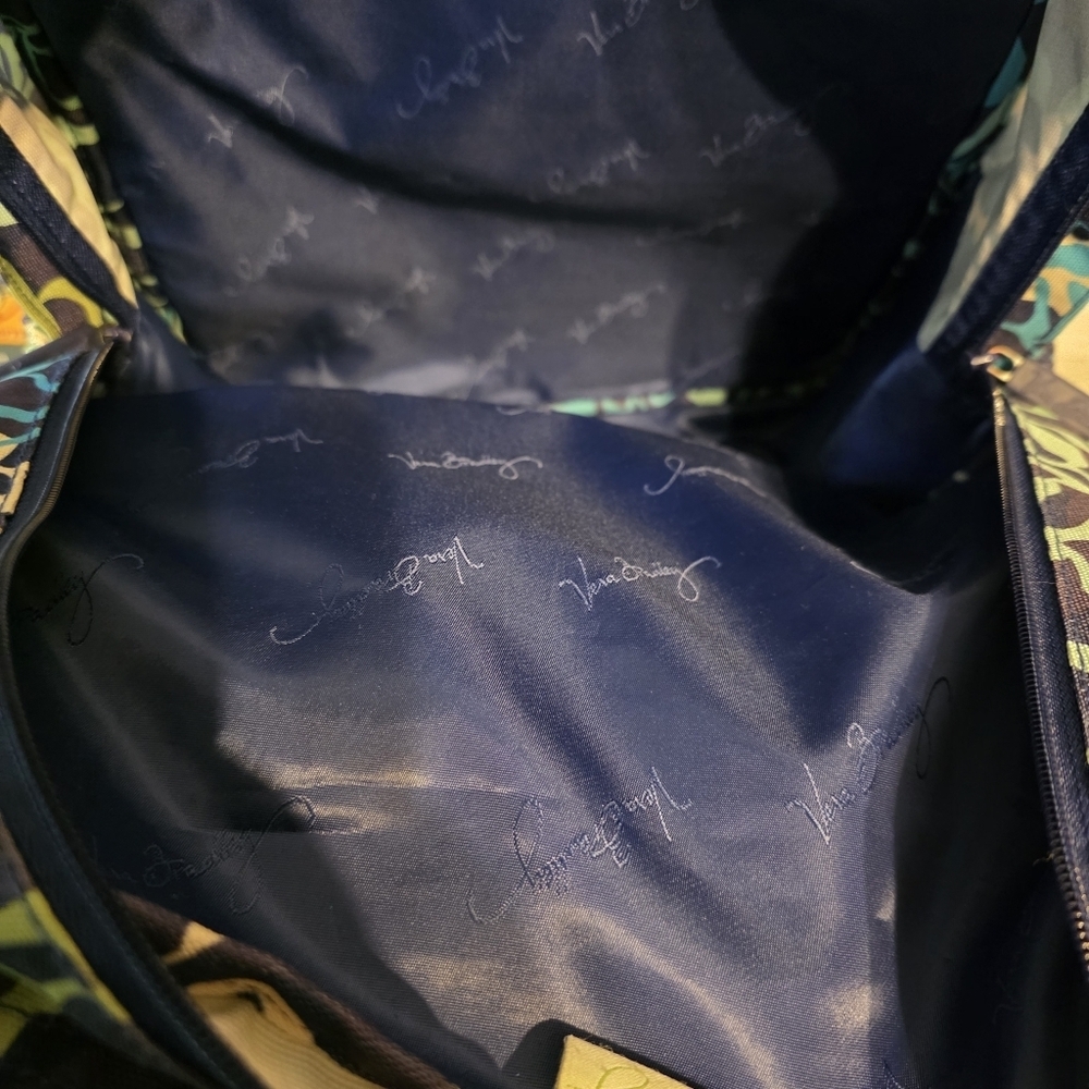 Vera Bradley Blue and Green Floral Backpack - Picture 3 of 6